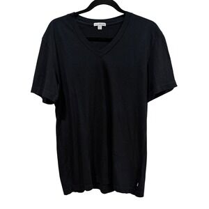 James Perse Mens Black V-Neck Short Sleeve Tee Shirt MLJ3352 Size 2 M